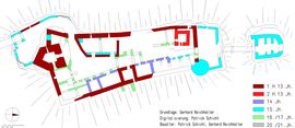 Dobra. Bauphasenplan (2006) - © Grundlage: Gerhard Reichhalter; Baualter: Gerhard Reichhalter u. Patrick Schicht; Digitalisierung: Patrick Schicht