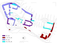 Eibenstein II. Bauphasenplan (2006) - © Grundlage und Baualter: Gerhard Reichhalter; Digitalisierung: Patrick Schicht