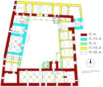 Gmünd. Bauphasenplan (2006) - © Grundlage: Adalbert Klaar; Baualter und Digitalisierung: Patrick Schicht