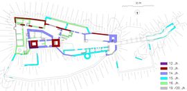 Kaja. Bauphasenplan (2006) - © Grundlage: Adalbert Klaar, Gerhard Reichhalter, Patrick Schicht; Baualter: Gerhard Reichhalter, Patrick Schicht; Digitalisierung: Patrick Schicht