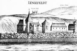 Lengenfeld-Altes Schloss. Stich von G. M. Vischer (1672) - © Digitalisierung: Thomas Kühtreiber