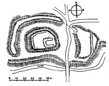 Nonndorf. Planskizze des Hausbergs (1953) - © Hans P. Schad’n (Archiv für Mittelalterarchäologie)