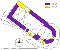 Pernegg I. Bauphasenplan der Burgkapelle (2007) - © Grundlage und Baualter: Gerhard Reichhalter; Digitalisierung: Patrick Schicht