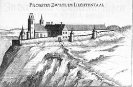 Propsteiberg (Zwettl). Stich von G. M. Vischer (1672) - © Digitalisierung: Thomas Kühtreiber