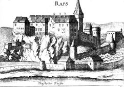 Raabs. Stich von G. M. Vischer (1672) - © Digitalisierung: Thomas Kühtreiber