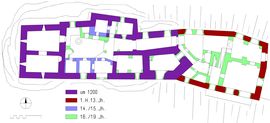 Rastenberg. Bauphasenplan (2006) - © Grundlage: Adalbert Klaar; Baualter: Gerhard Reichhalter; Digitalisierung: Patrick Schicht