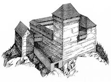 Stallegg. Hypothetische Rekonstruktion von NW - © Gerhard Reichhalter