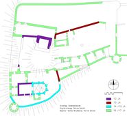 Streitwiesen. Bauphasenplan (2007) - © Grundlage: BDA; Baualter: Gerhard Reichhalter, Patrick Schicht; Digitalisierung: Patrick Schicht