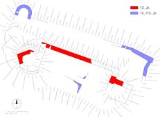 Thurnberg. Bauphasenplan (2006) - © Grundlage: Martin Aigner; Baualter: Gerhard Reichhalter; Digitalisierung: Patrick Schicht