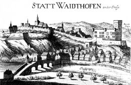 Waidhofen. Stich von G. M. Vischer (1672) - © Digitalisierung: Thomas Kühtreiber