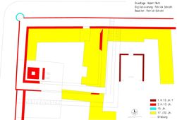 Althof. Idealisierter Baumassen- und Bauphasenplan (2007) - © Plangrundlage: Hubert Nutz. Baualter und Digitalisierung: Patrick Schicht