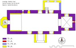 Baumgarten II. Bauphasenplan (2007) - © Plangrundlage: Adalbert Klaar (1964). Baualter: Gerhard Reichhalter. Digitalisierung: Patrick Schicht