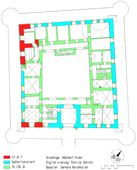 Dürnkrut. Bauphasenplan (2007) - © Plangrundlage: Adalbert Klaar (1965). Baualter: Gerhard Reichhalter. Digitalisierung: Patrick Schicht