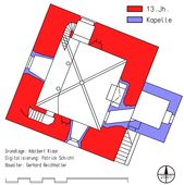 Höflein. Bauphasenplan (2007) - © Plangrundlage: Adalbert Klaar (1964). Baualter: Gerhard Reichhalter. Digitalisierung: Patrick Schicht