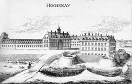 Hohenau. Vischer-Stich der ehem. bastionär befestigten Anlage  (1672) - © Georg Matthäus Vischer