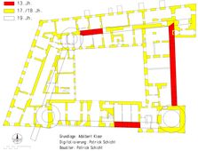 Marchegg. Bauphasenplan (2007) - © Plangrundlage: Adalbert Klaar. Baualter und Digitalisierung: Patrick Schicht