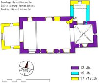 Peigarten. Bauphasenplan (2007) - © Plangrundlage und Baualter: Gerhard Reichhalter. Digitalisierung: Patrick Schicht