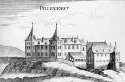 Pellendorf. Das Schloss nach Vischer  (1672) - © Georg Matthäus Vischer