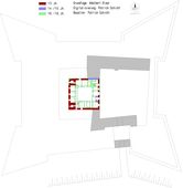 Rabensburg. Grundriss und Bauphasenplan (2007) - © Plangrundlage: Adalbert Klaar (1965). Baualter: Gerhard Reichhalter. Digitalisierung: Patrick Schicht