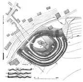 Schrick. Planaufnahme der Hausberganlage - © aus: Schad’n: Hausberge, 220