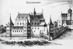 Sitzendorf. Das repräsentative „Feste Schloss“ im 17. Jh. - © Georg Matthäus Vischer