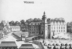 Würnitz. Vischer-Stich des Schlosses von 1672. - © Georg Matthäus Vischer
